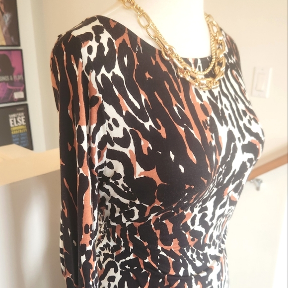 Rachel Pally Animal Print Bodycon Midi Dress 2X - Picture 3 of 15
